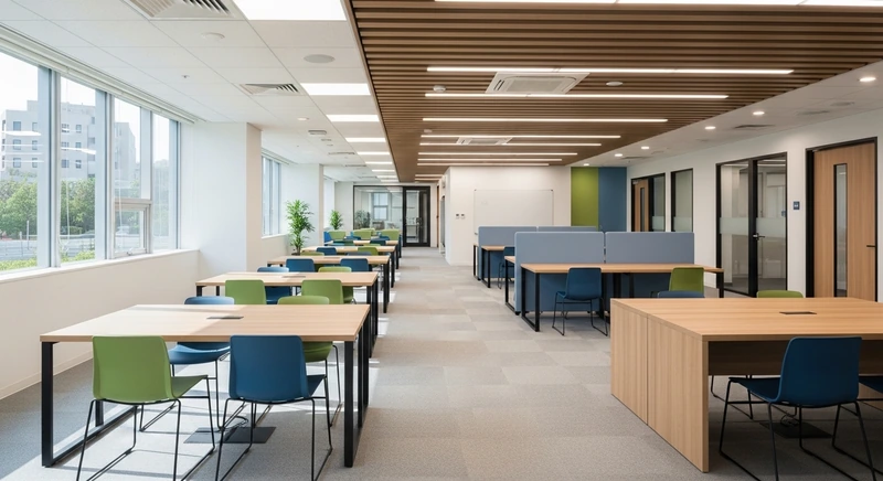 Mẫu văn phòng 80m2 cho ngành giáo dục (Nguồn: Internet) 