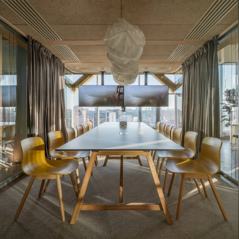 Smart technology is becoming a mandatory component of professional workspace interior design
