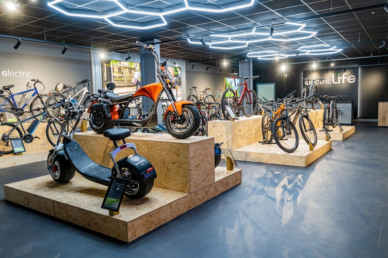 Mẫu thiết kế nội thất showroom xe đạp (Nguồn: Internet) 
