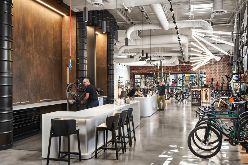 Mẫu thiết kế nội thất showroom xe đạp (Nguồn: Internet) 