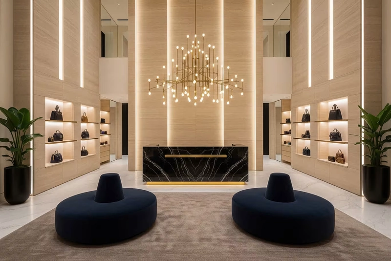 Mẫu showroom thiết kế kiểu kẻ ô (Nguồn: Internet) 