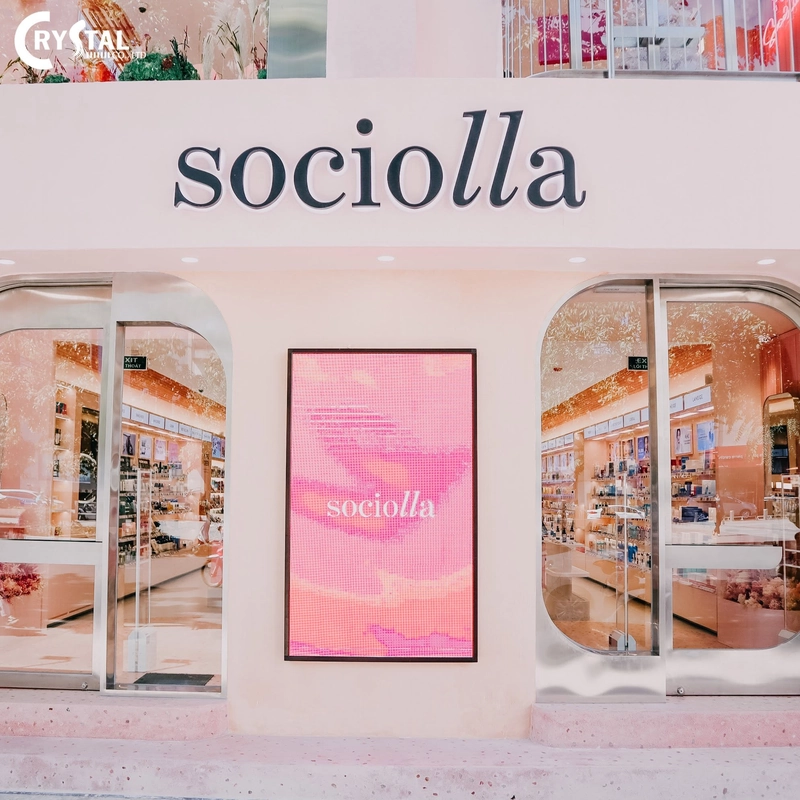 Showroom Sociolla Việt Nam do Crystal Design TPL thiết kế và thi công (Nguồn: Deco Crystal) 