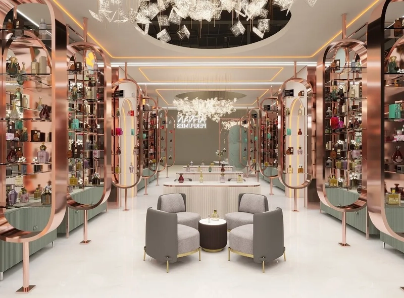 Mẫu thiết nội thất showroom nước hoa (Nguồn: Internet) 