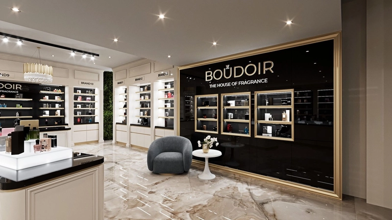 Mẫu thiết nội thất showroom nước hoa (Nguồn: Internet) 