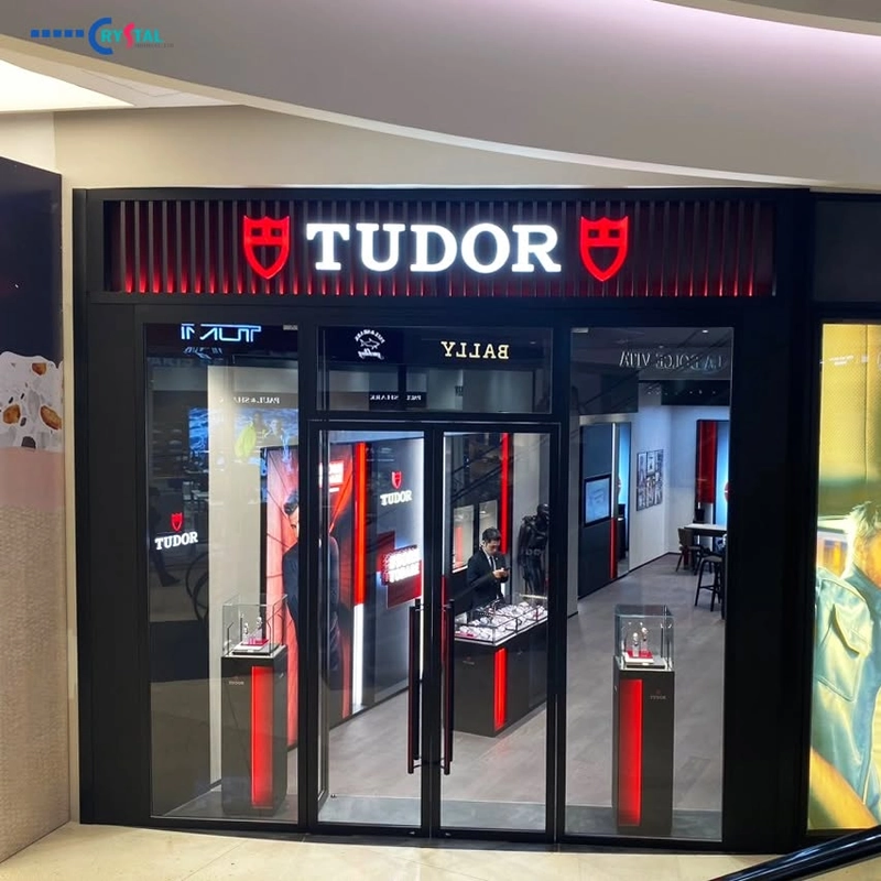 Showroom The Hour Glass Prima Times - Đồng hồ Tudor - một dự án thiết kế nội thất showroom trọn gói do đội ngũ Crystal Design TPL thực hiện (Nguồn: Deco Crystal) 