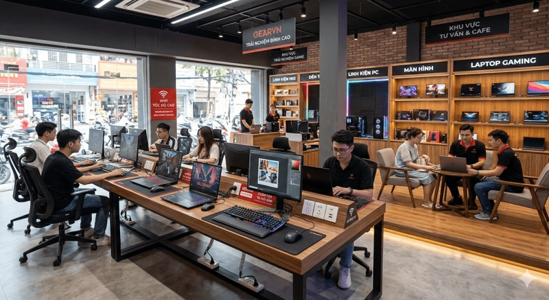 Mẫu thiết kế showroom máy tính, laptop (Nguồn: Internet) 