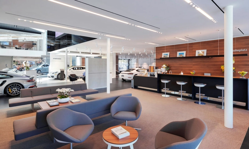 Mẫu thiết kế nội thất showroom Porsche (Nguồn: Internet) 