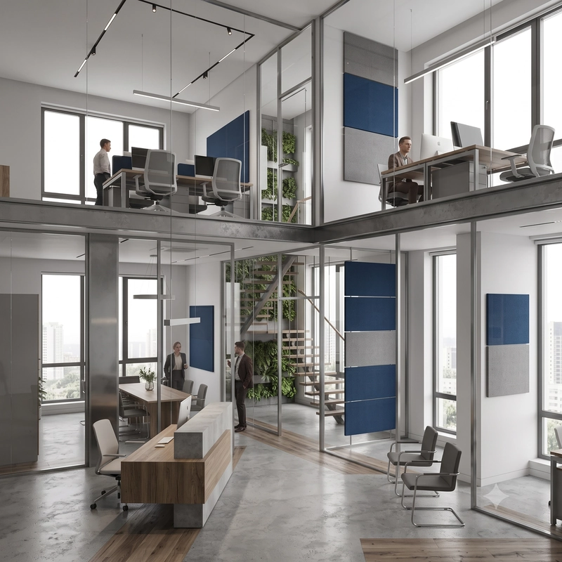 Mẫu thiết kế văn phòng 70m2 theo phong cách hiện đại